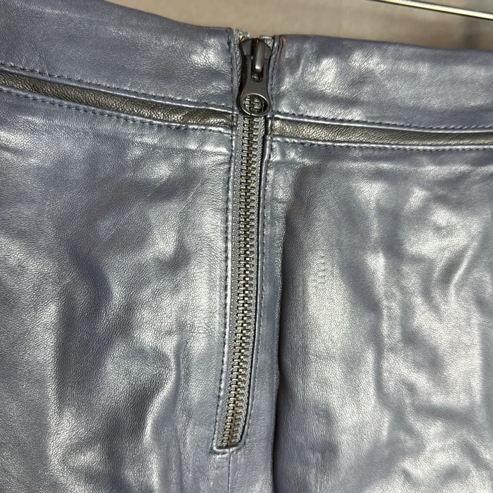 Black Faux Leather A-Line Mini Skirt